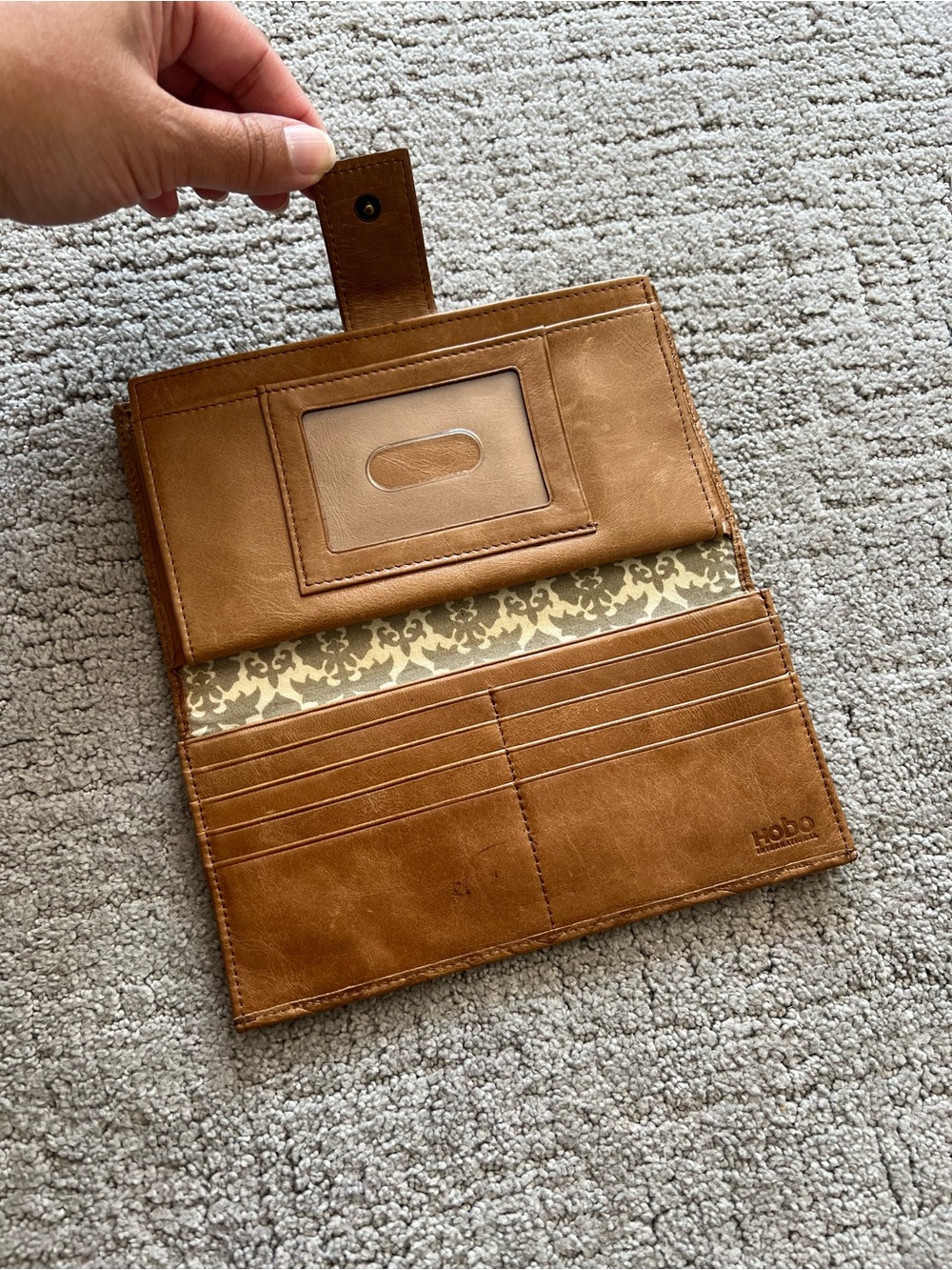 HOBO Embossed Tan Leather Wallet - Picture 10 of 16